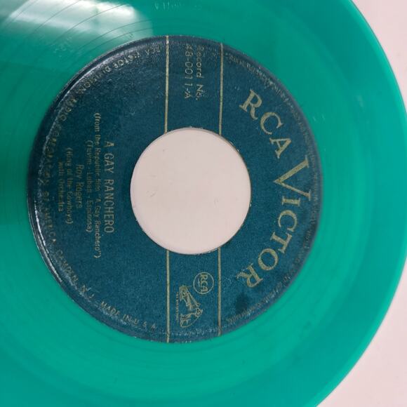 Roy Rogers 7" A Gay Ranchero / Home In Oklahoma RCA Victor 48-0011-8 Green Wax - Picture 9 of 13